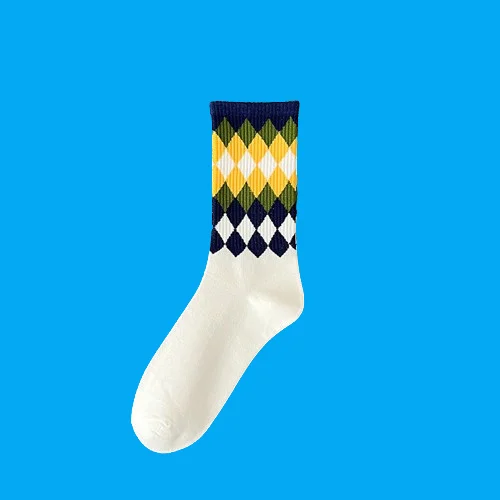 Chaussettes de sport mi-tube en coton pour hommes, chaussettes à tube long pour étudiants, printemps et été, automne et hiver, 5/10 paires