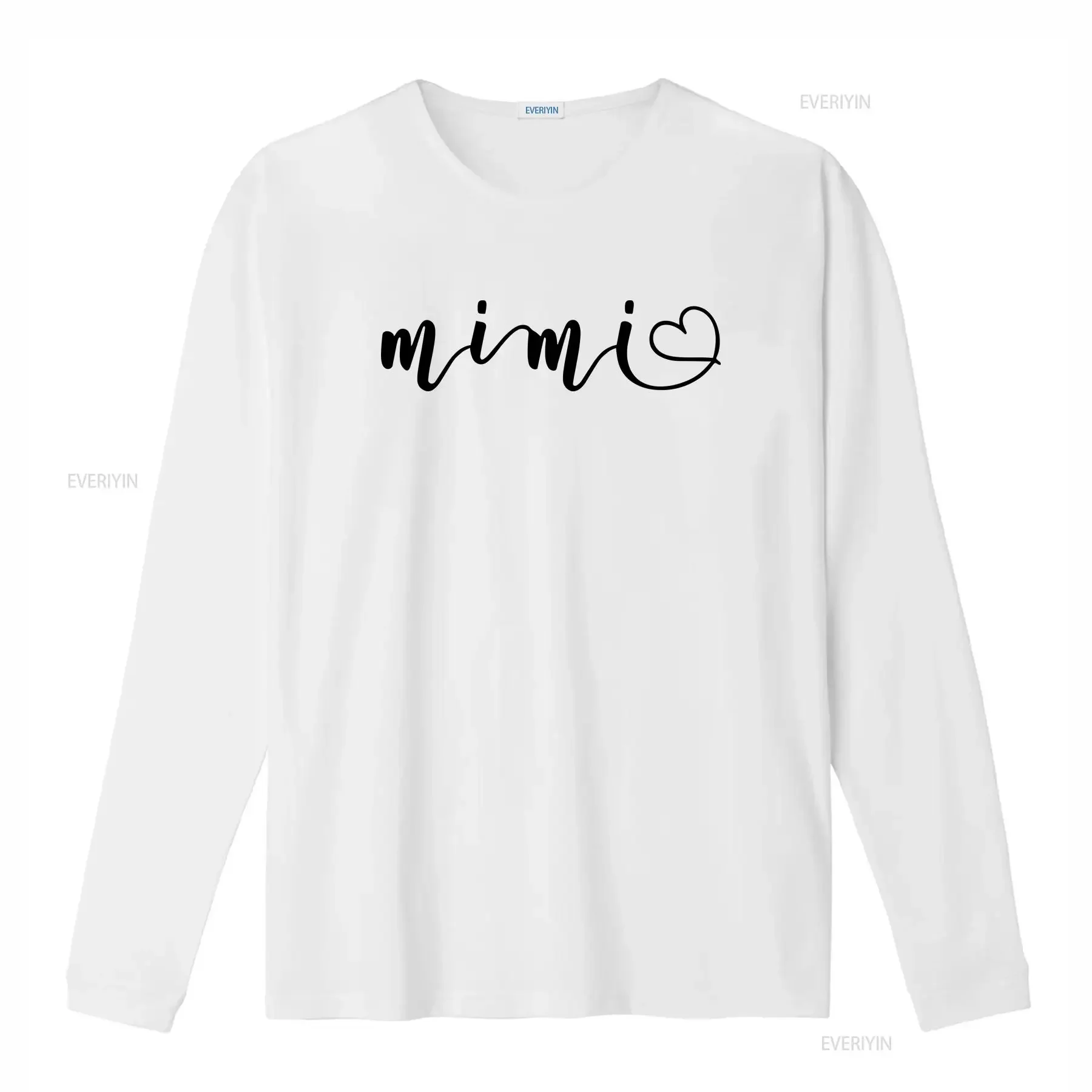 Mimi T Shirt Mother's Day Mom HearT New Grandmother Birthday First Time Grandma vintage Washed graphic homme Casual Breathable