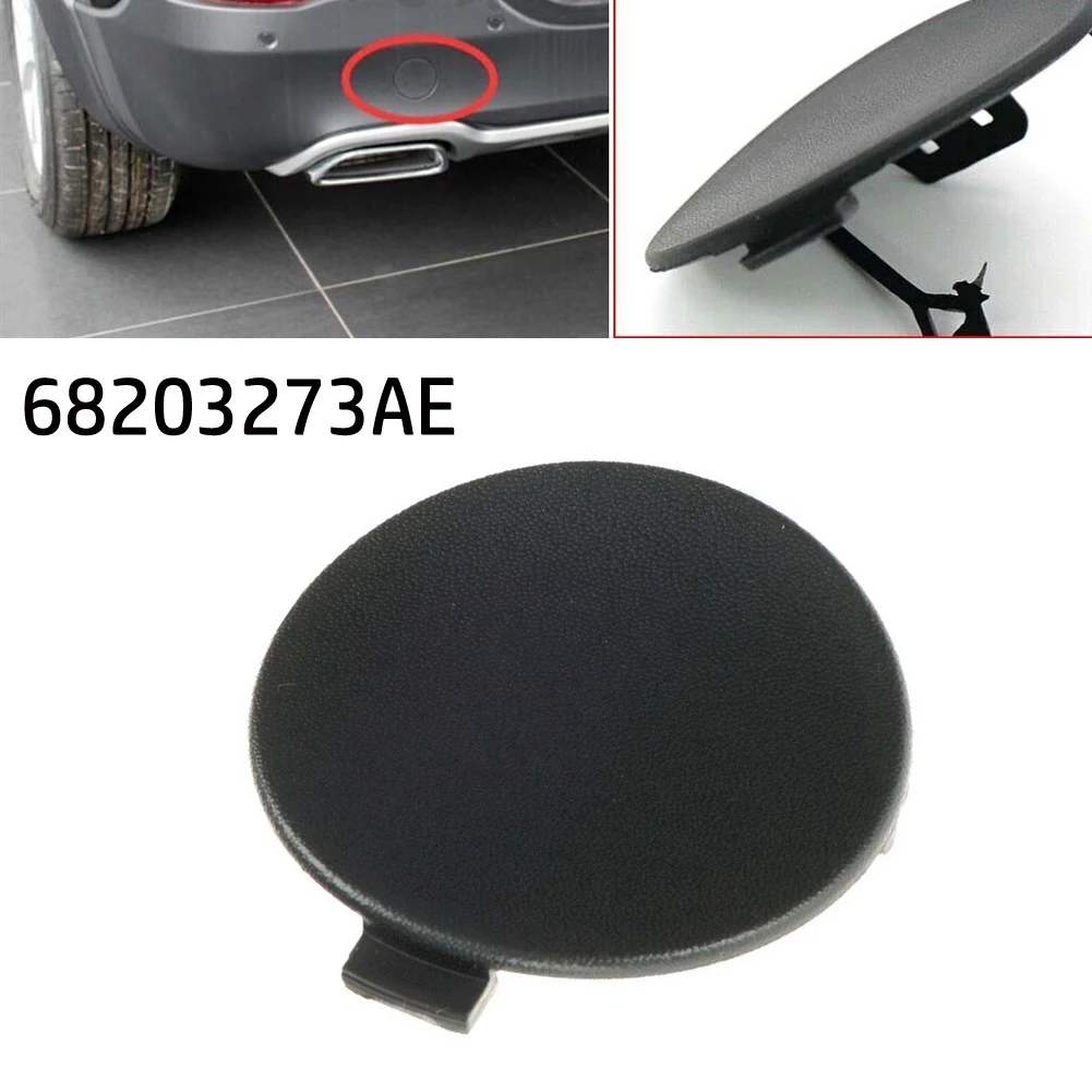 

For Jeep For Cherokee Hook Eye Cap Office Outdoor Indoor Garden 68203273AE 1 Pc Accessories Black Plastic Rear