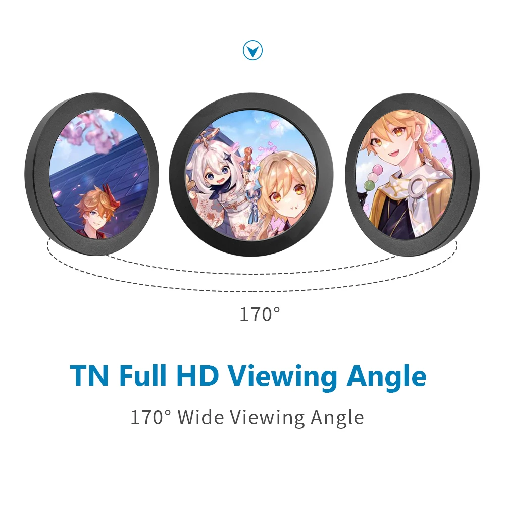 3,4-дюймовый USB-монитор, видеоплеер,ЖК-интерфейс 800x800Type-C, экран компьютера IPS, рекламная машина, электронный фотоальбом