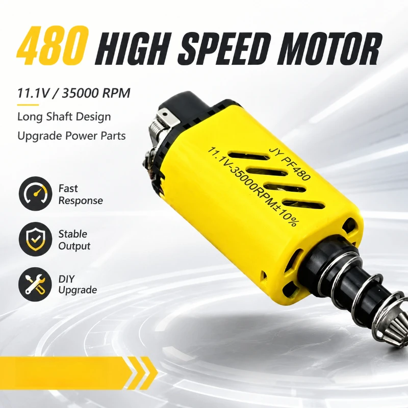 11.1 Volt 35000 RPM High Speed 480 Motor Strong Torque Long Axis 480 For V2 V3 Gear Box