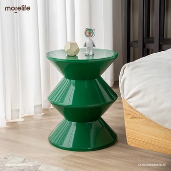 Okrągły mały stolik kawowy plastikowy podnóżek Sofa do salonu stoliki stolec do zmiany butów sypialnia małe szafki nocne meble
