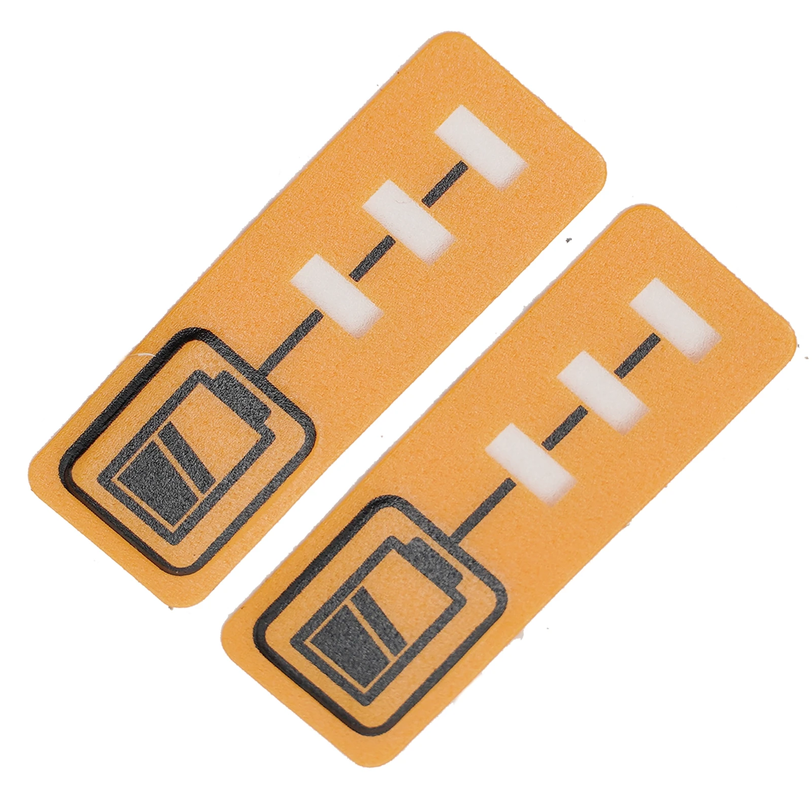 

Battery LED Key Stickers Key Label Tag Li-ion Battery Paper 14.4V Replacement Yellow 2PCS Accessories Capacity