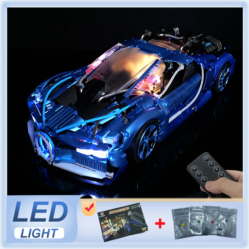 RC-スポーツカー用LEDライトキット,日曜大工,テクニカルカー,ブロックなしのLEDライトのみ,モデル10631