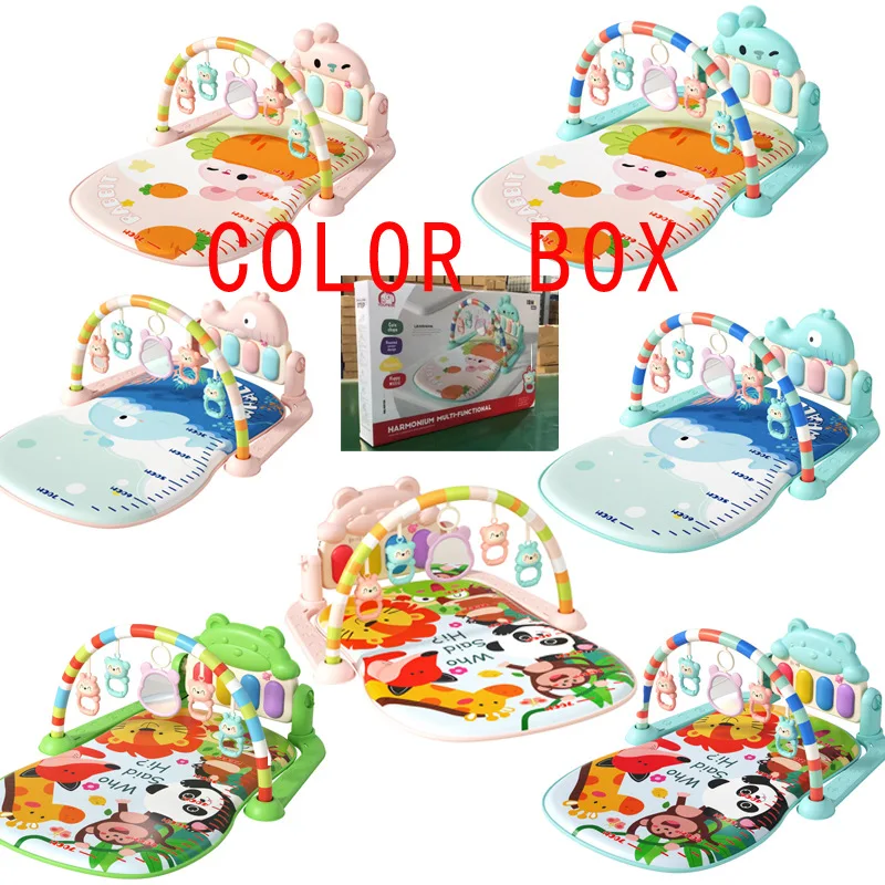 Piano de pedal para bebês recém-nascidos, brinquedo para bebês de 0-1 ano, rack de atividades para educação infantil, quebra-cabeça para meninos e men