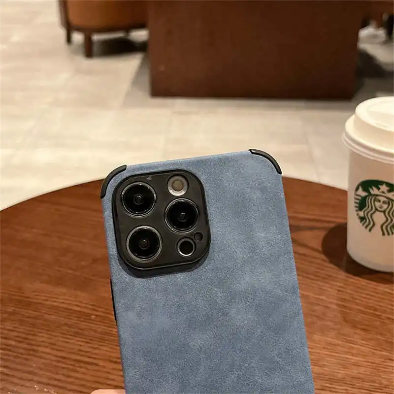Para Funda iphone 16 15 14 12 11 13 Pro 15Pro 16Pro Max Plus mini X XS Max XR SE2 7 8 Funda de teléfono Apple Funda de cuero para hombres y mujeres