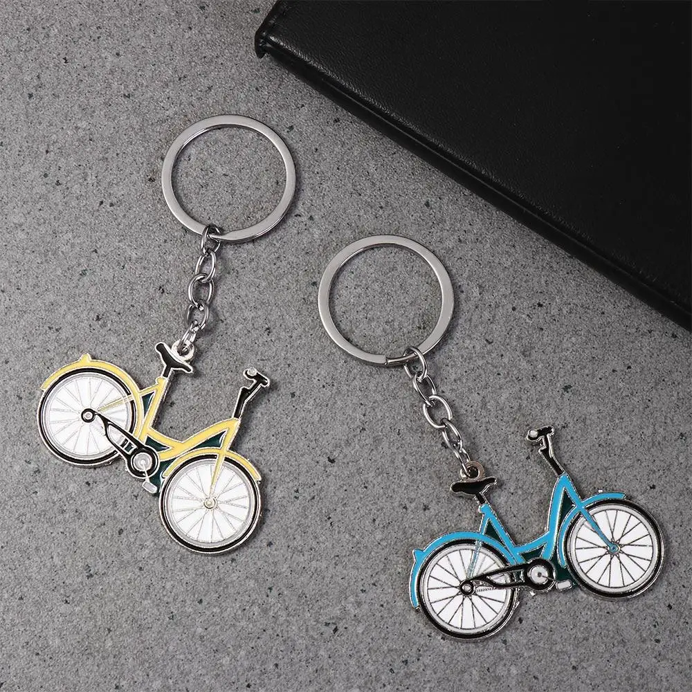 Bar Tool Metal Bicycle Keychain Multifunctional Fashion Bottle Opener Keyring Portable Bike Shaped Bike Key Rings Father's Day