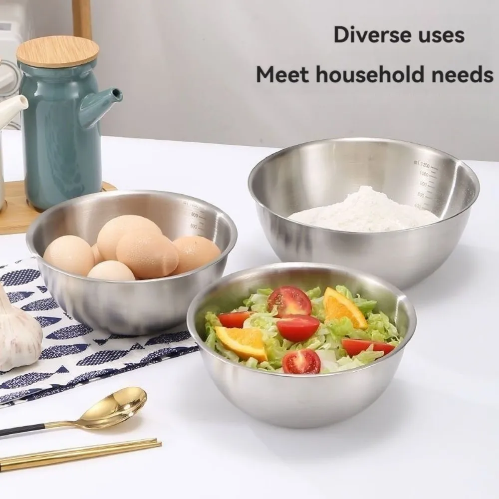 Multi Functional Stainless Steel Vegetable Bowl, Egg Mixing Bowl, Drain Basket, Soup Basin, Kitchen Cooking And Storage Tool