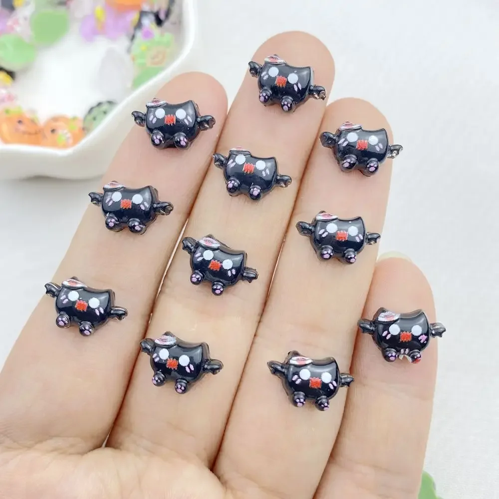 50Pcs New Cute Resin Small Halloween Collection Free Shipping Flat Back Ornament Jewelry Making Manicure Hairwear Accessories