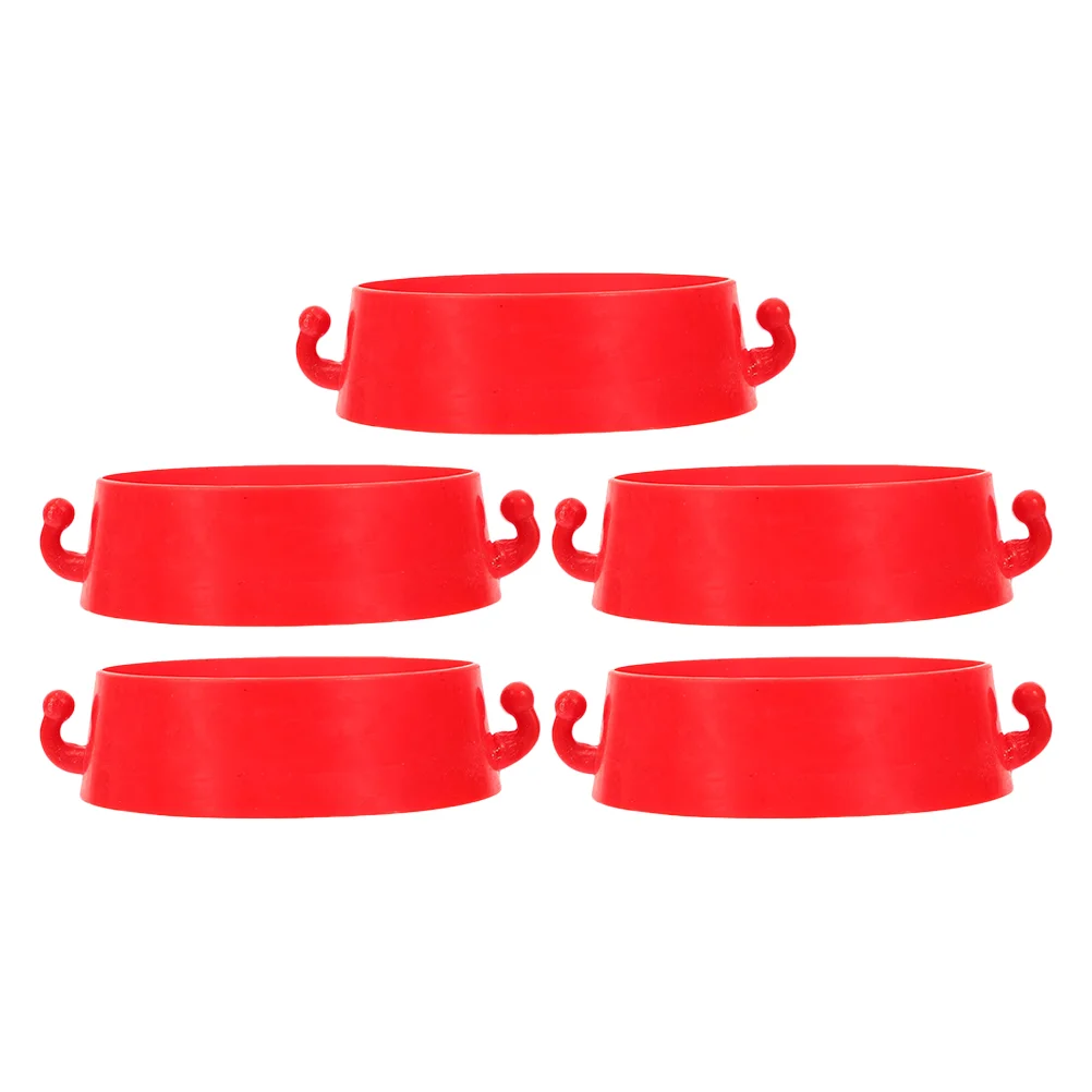 5pcs Plastic Traffic Cone Chain Connectors Barrier Links For Road Safety Driveway Parking Construction Sites