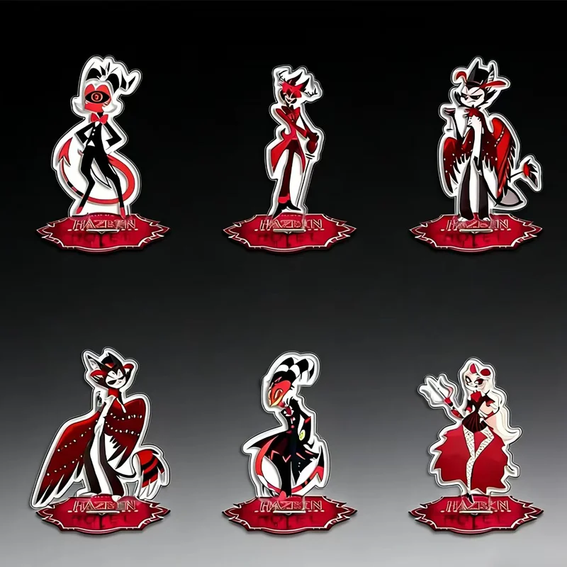 Hazbin Hotel Alastor Stolas Charlie Seraphina Vaggie Coco Standee colección de juegos de Anime Material acrílico juguete de decoración de escritorio