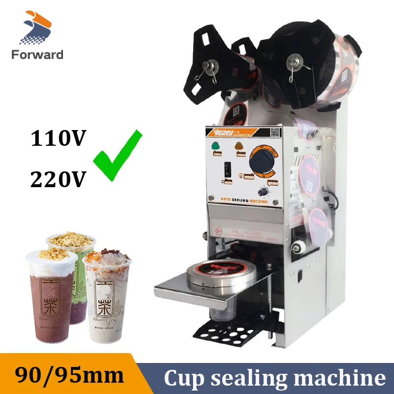 Commercial Plastic Paper Bubble Tea Cup Sealer Machine Semi-automatic Cup Sealing Machine Electric Sealers