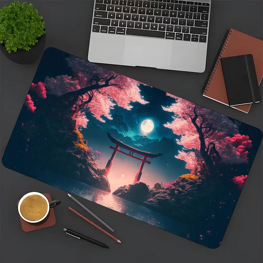 

Коврик «Торія и вишня» в лунном свете — универсальный коврик для игрового киберспорта и офиса, прочный и нескользящий.