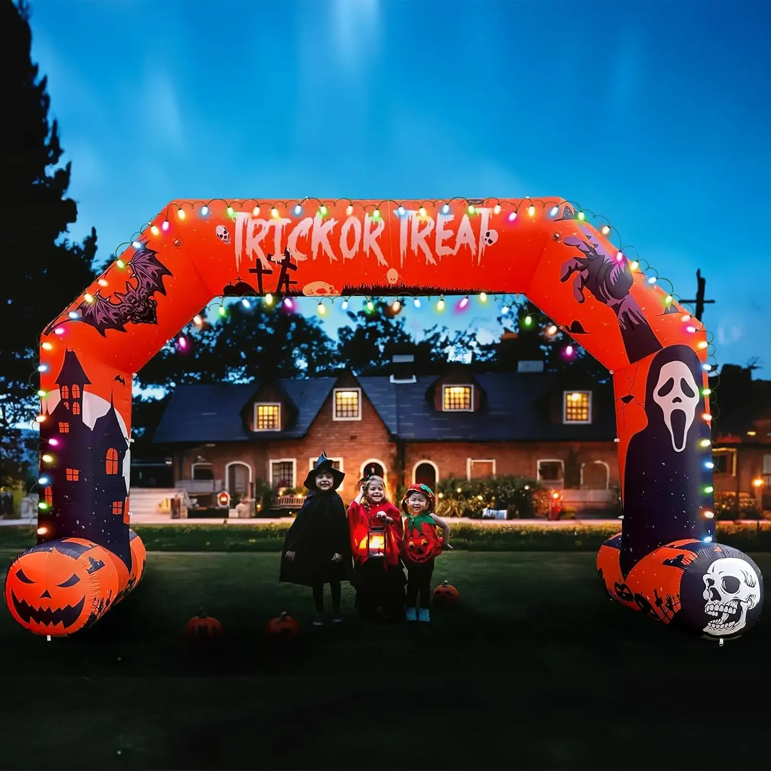 20ft Halloween Opblaasbare Boog Decoratie Met Krachtige Blower Outdoor Opblaasbare Boog Opblazen Opblaasbare Decoraties