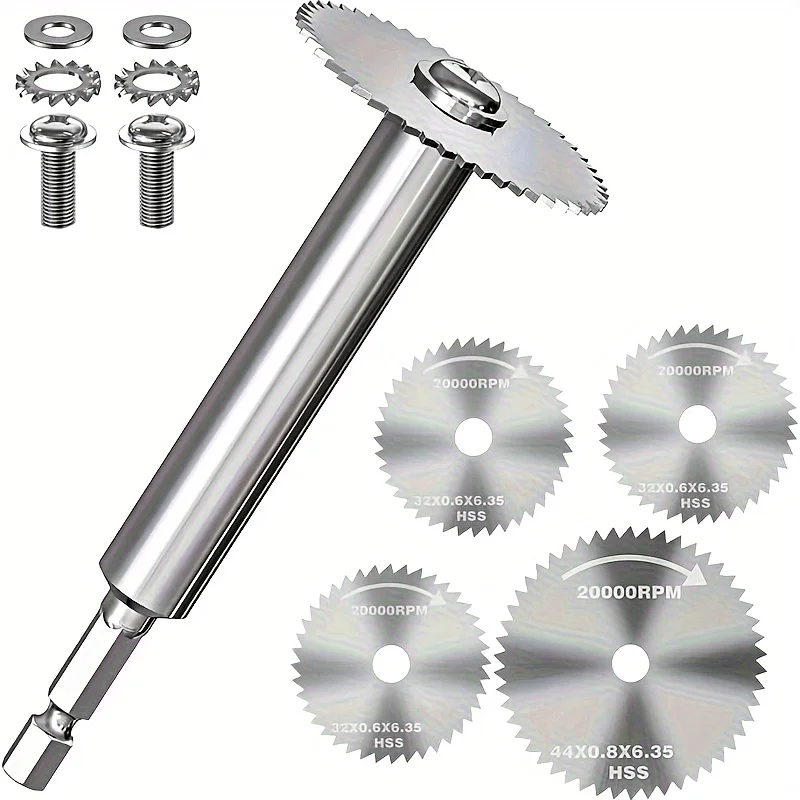 Pipe Cutter Set: 1/4 High Speed Steel Blade, 32mm X 3, 44mm X 1 Accessories, Heavy-Duty Carbon Steel, Plastic Hex Inner Pipes