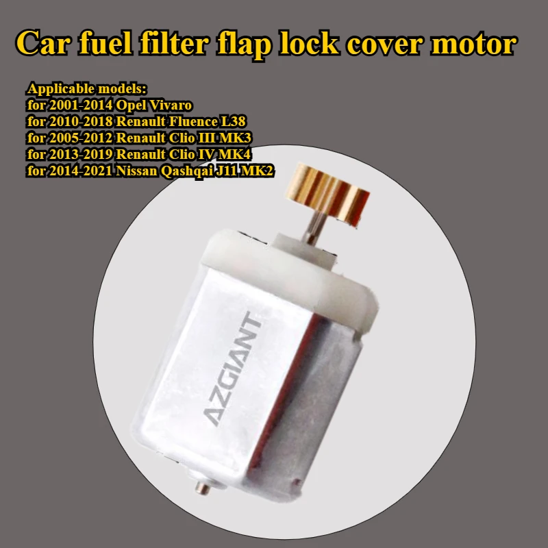 

For Opel Vivaro Renault Fluence L38 Clio III MK3 IV MK4 Nissan Qashqai J11 Car fuel filter flap lock cover motor
