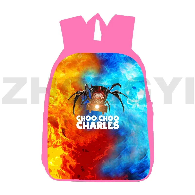 Casual Anime Choo-Choo Charles 3D Backpack Women Top Quality Crossbody Bag for Teenage Girl 12/16 Inch Students Primary Bookbag