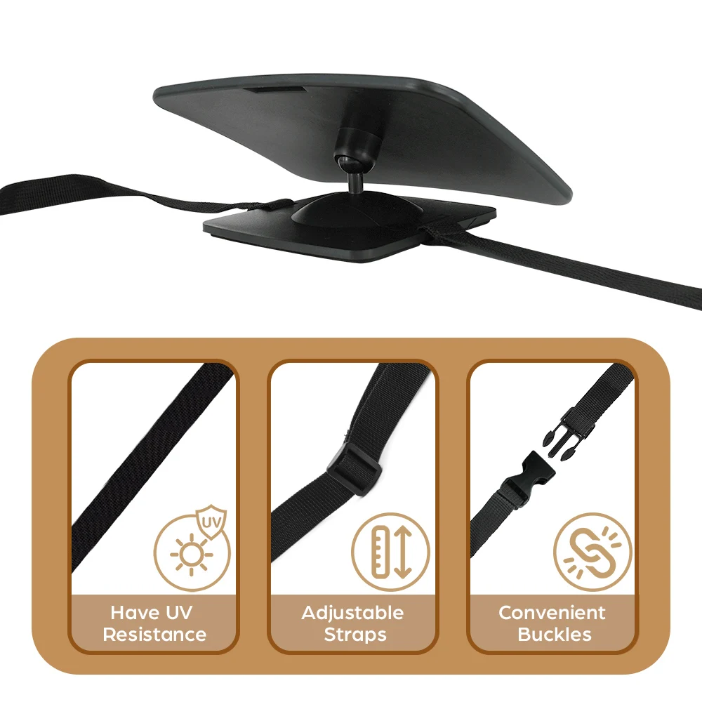 360° Rotatable Shatterproof Car Seat Mirror For Rear Facing With Wide Crystal Clear View, Universal Fit For Rear Seat Observatio