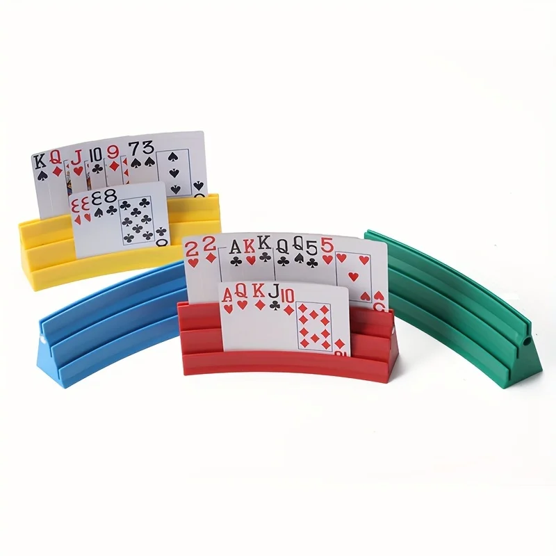Bild 5: Magnetischer Spielkartenhalter mit 3 Fächern, Freistehender Kartenständer für Poker & Kartenspiele