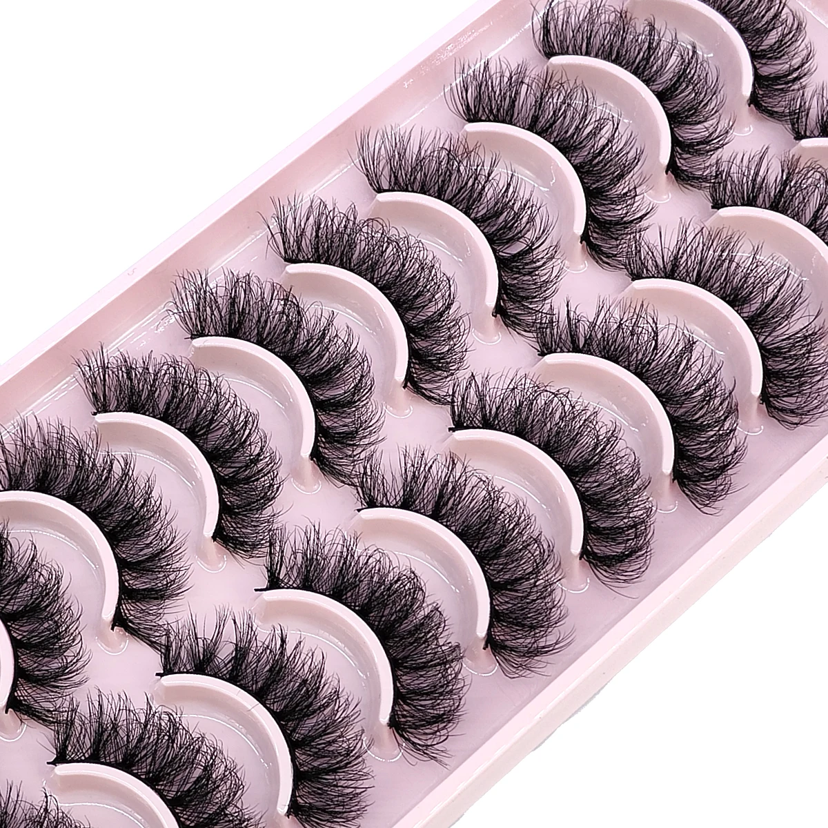 HBZGTLAD 10 ペアまつげ 3D ミンクまつげふわふわ再利用可能なまつげミンクつけまつげソフトで自然なクロスまつげエクステンション