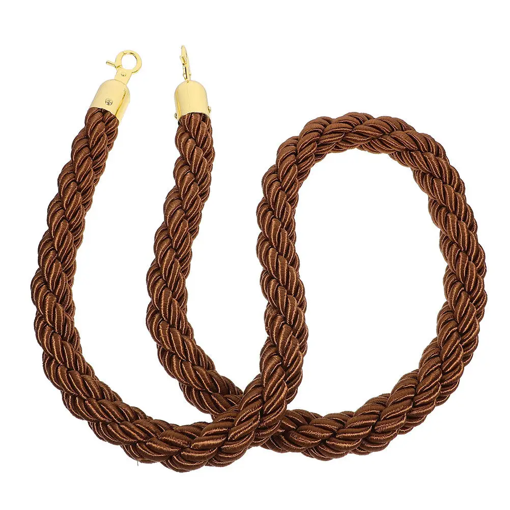 Braided Stanchion Rope Barrier with Hook for Crowd Control Queue Management Theater Cinema Grand Opening Event Decorative Rope