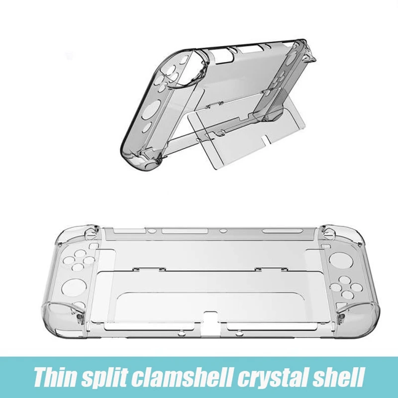 สําหรับสวิทช์ Oled Crystal Case พร้อม Standswitch Oled มัลติฟังก์ชั่นแบบพกพาแยกขาตั้งทนทานติดตั้งง่าย A
