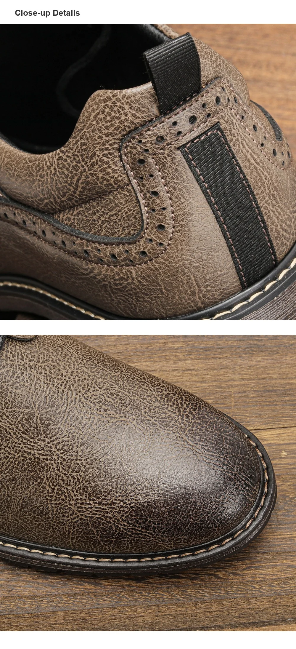 Herrenschuhe Marke 2026 Komfortable Modische Schuhe Herren Leder – Detail 3