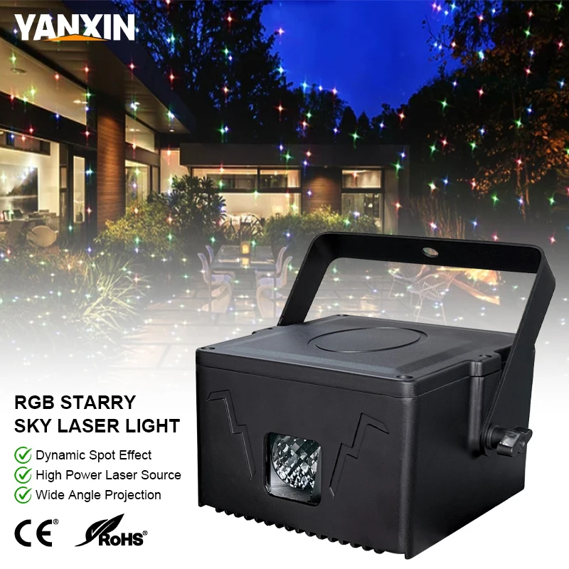 40W Outdoor Waterproof Dynamic Firefly Projector Light Starry Sky Starlight Laser Spotlight High Power Landscape Light