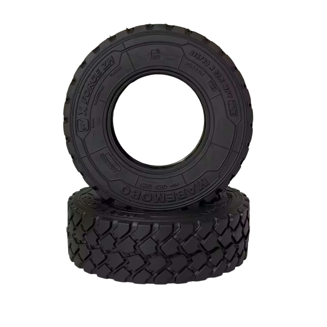 2pcs Rubber Gravel Road Tire for Tamiya 1/14 RC Truck 1:14 Tractor Sca 770s Upgrade Parts - view 2