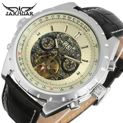 Hot Selling Fashion Jaragar Top Brand Calendar Waterproof Full Precision Steel Metal Business Fully Automatic Mechanical Watches