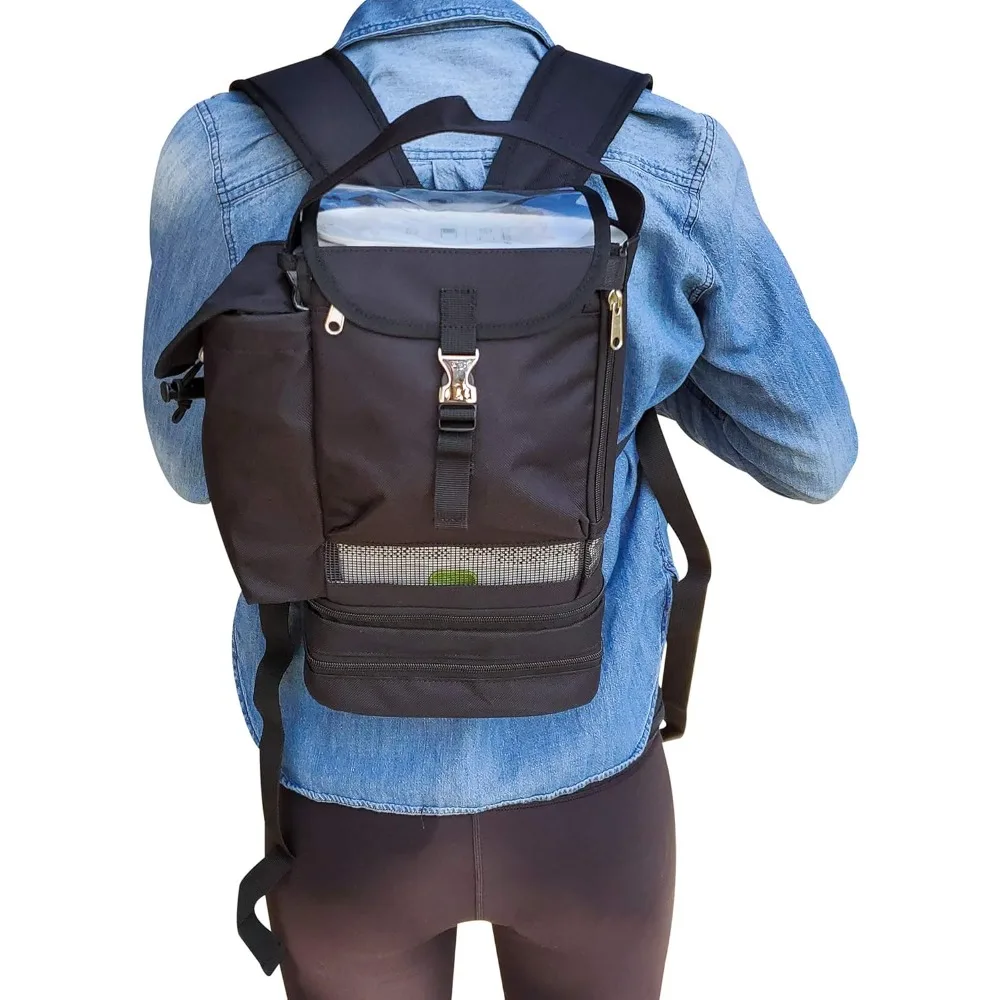 حقيبة ظهر محمولة لتركيز الأوكسجين متوافقة مع Respironics SimplyGo Mini لعلاج الأكسجين الشخصي