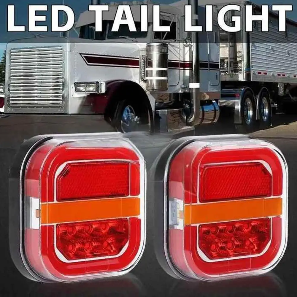 

2Pcs LED Trailer Rear Lights Kit Super Bright High Simple Brake Lights Trailer Taillight Lumens Truck Universal Installatio B9Z5