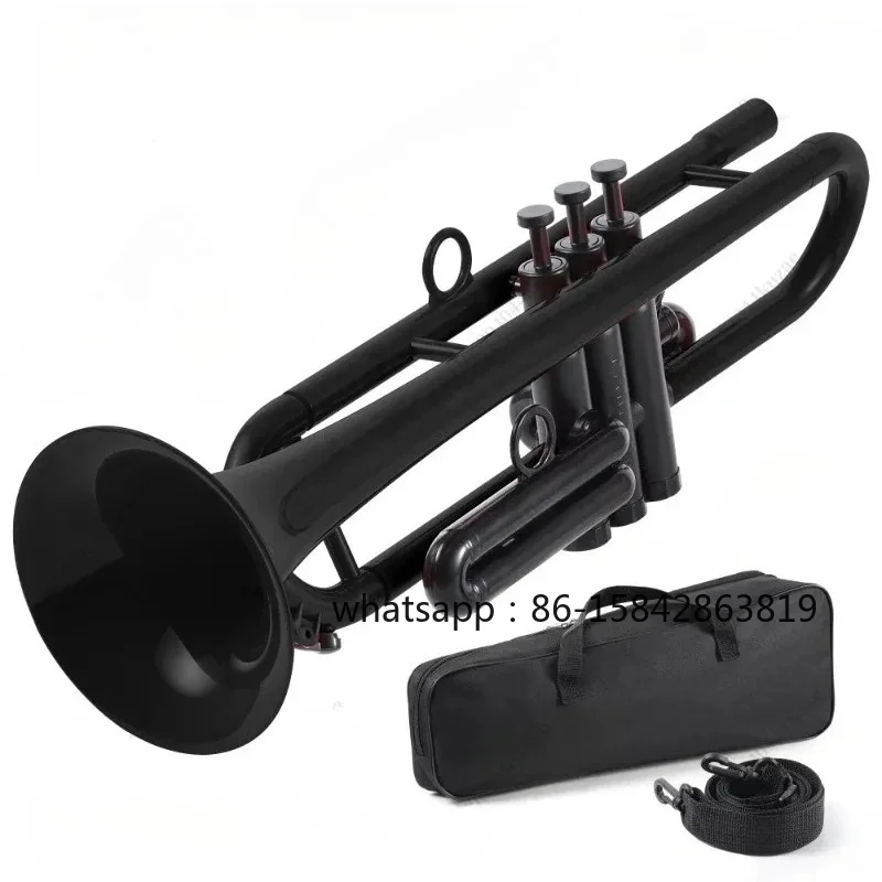 B-flat & C-flat Plastic Trumpet - Musical Instrument for Adults, Children, Beginners & Professional Students