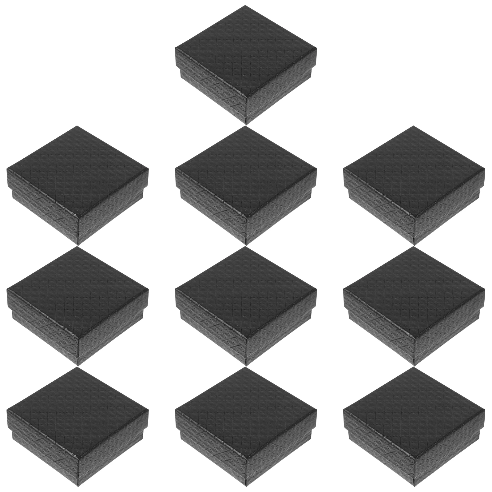 

10pcs Jewelry Gift Box Set Fabric Wrapped Storage For Ring Bracelet Necklace Durable Organizers Packaging Decorative Present