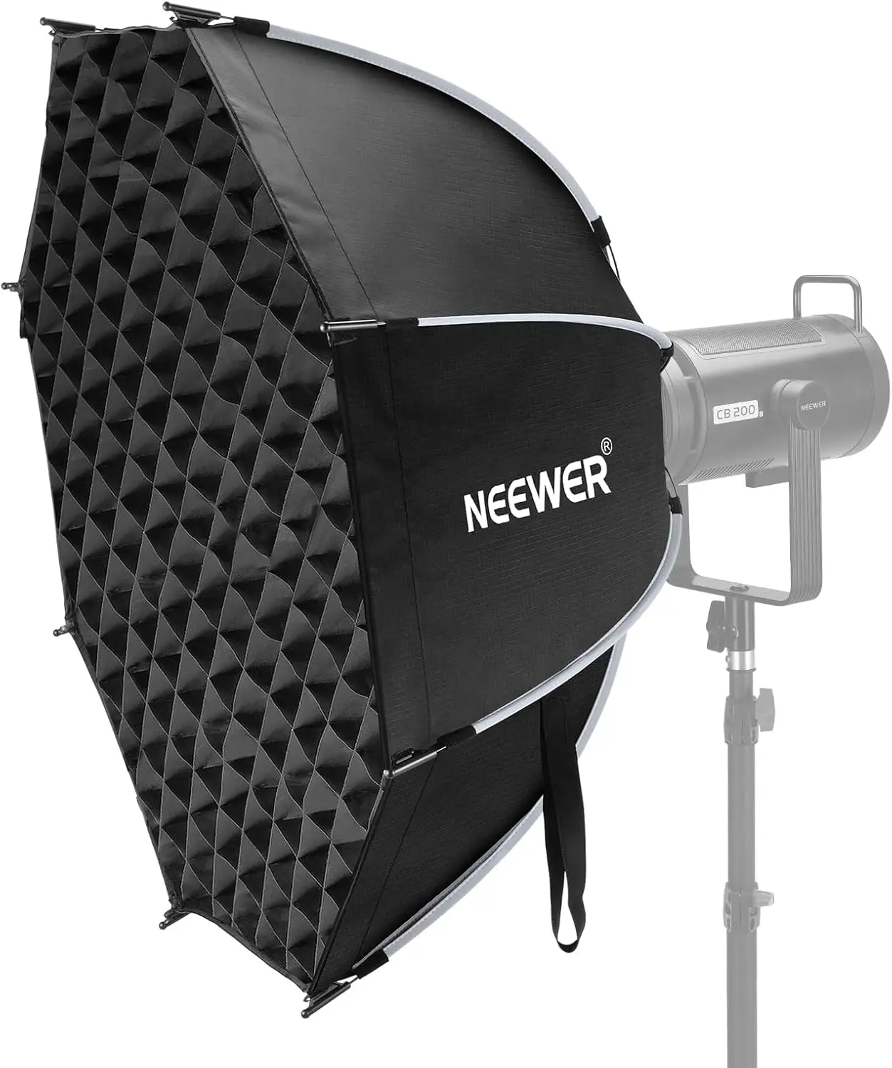 NEEWER 90cm Oktagonale Softbox mit Schnellverschluss und Bowens-Stativ, Diffusoren, Grid, Tasche, kompatibel mit Aputure 120d, kompatibel mit Godox SL60w Q4 AS600B CB300B Q300, NS92P