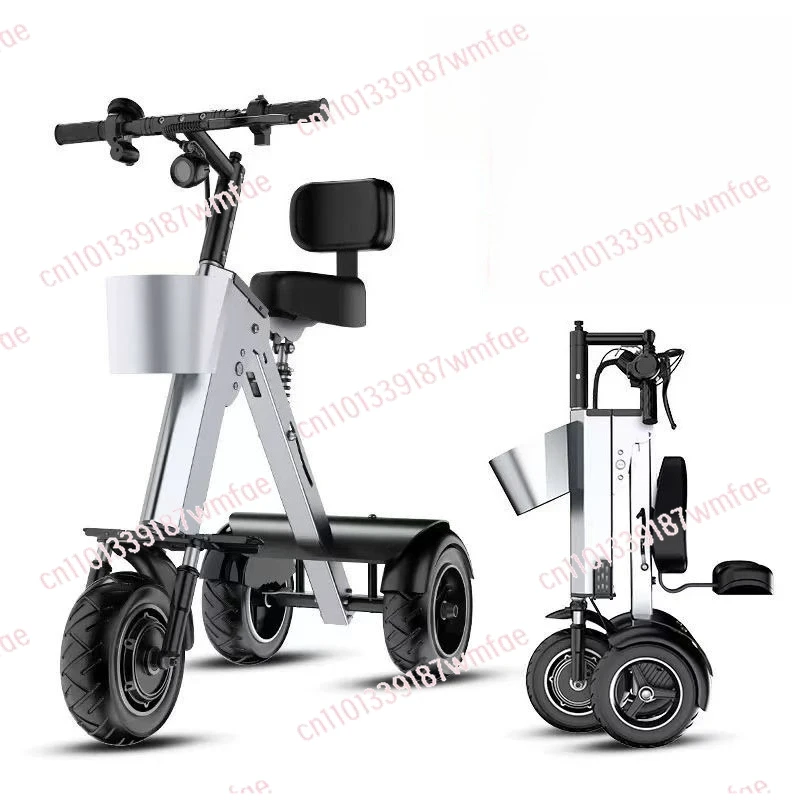 

Folding electric three-wheeled small battery car household adult electric transportation tricycle parent-child car