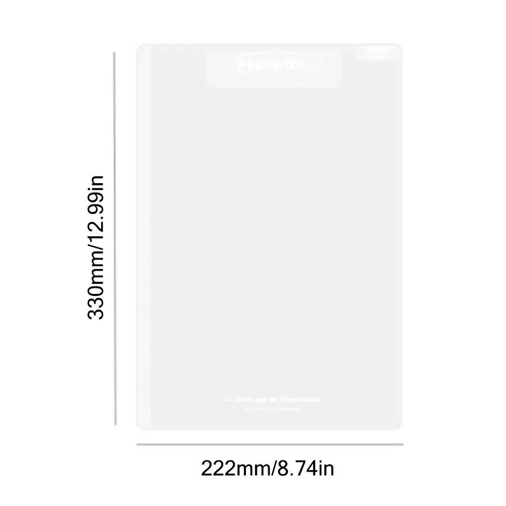 Portable Ice Writing Clipboard Durable Transparent Paper Organizer Stationary Arcylic File Folder Business