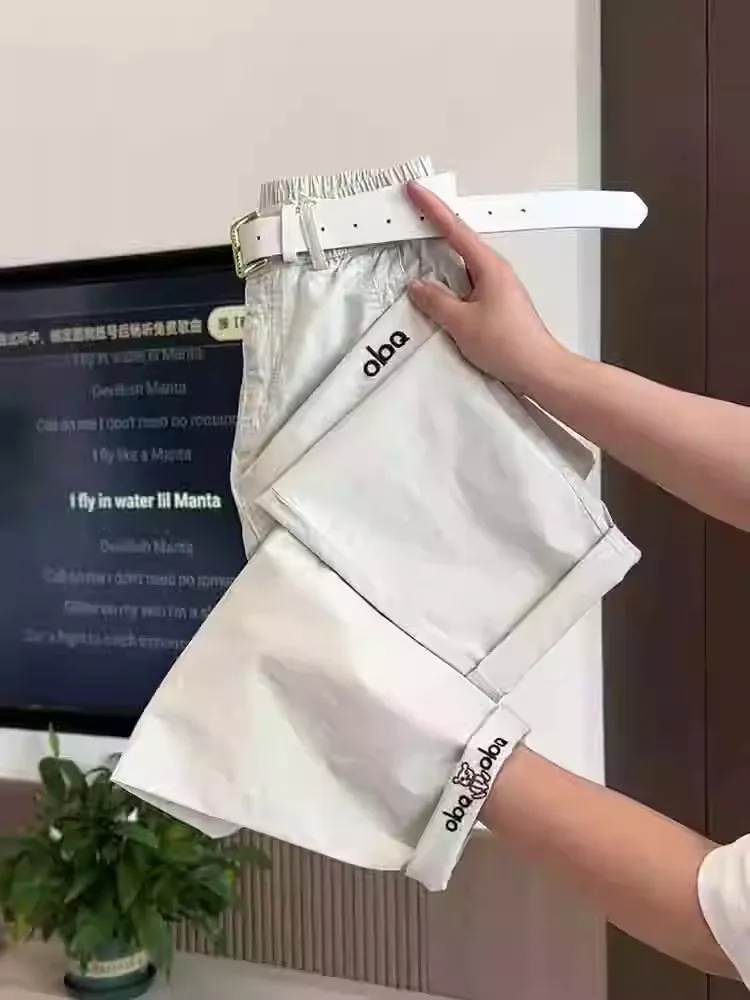 

High Waist Harem Pants 2025 New Spring Summer Loose Solid Color Cotton All-Match Elastic Large Size Straight Pants S-3XL Women