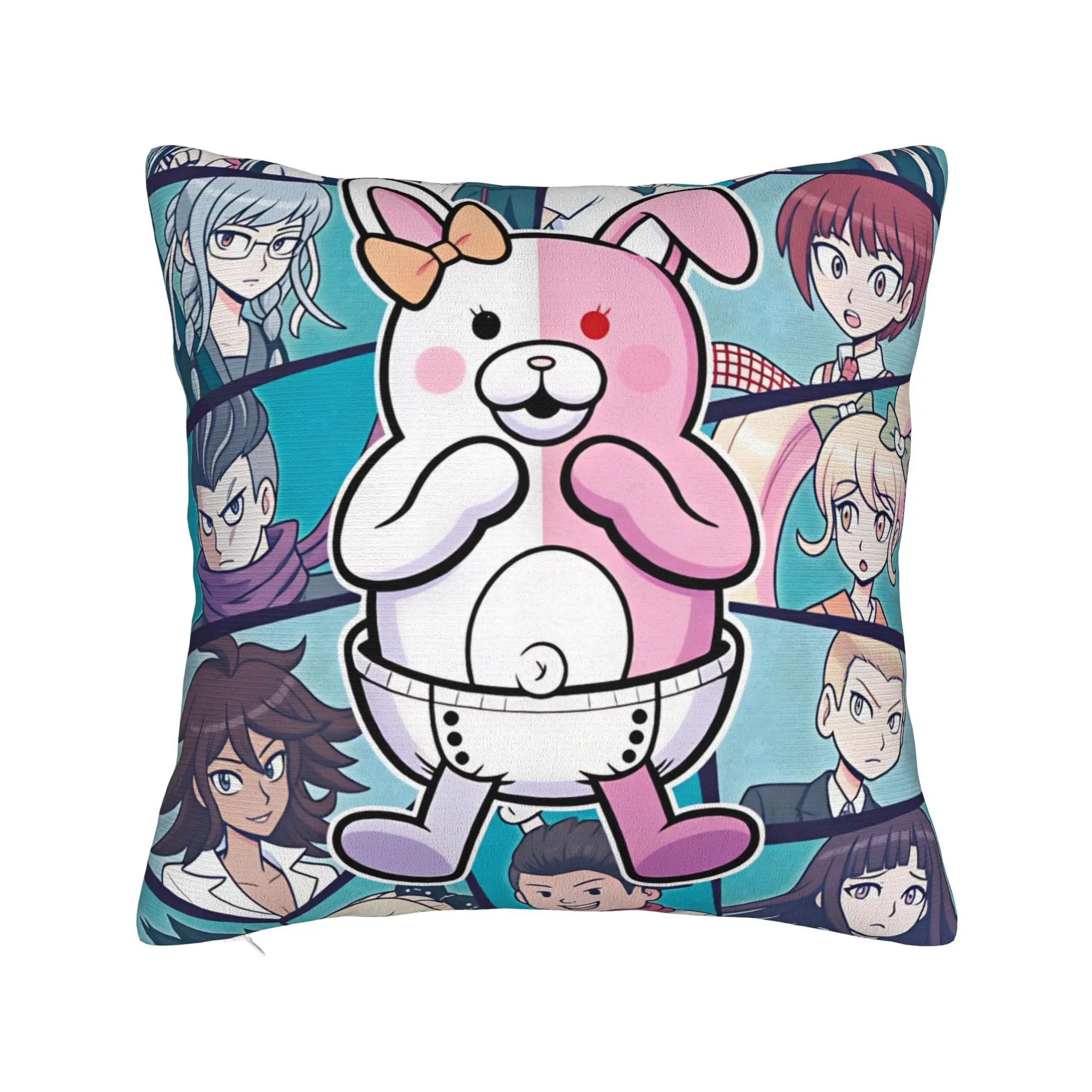 Danganronpa Pillow Cover  Square Pillow Case Cushion Cover Morden Pattern Pillowcases For Sofa Home Decorative