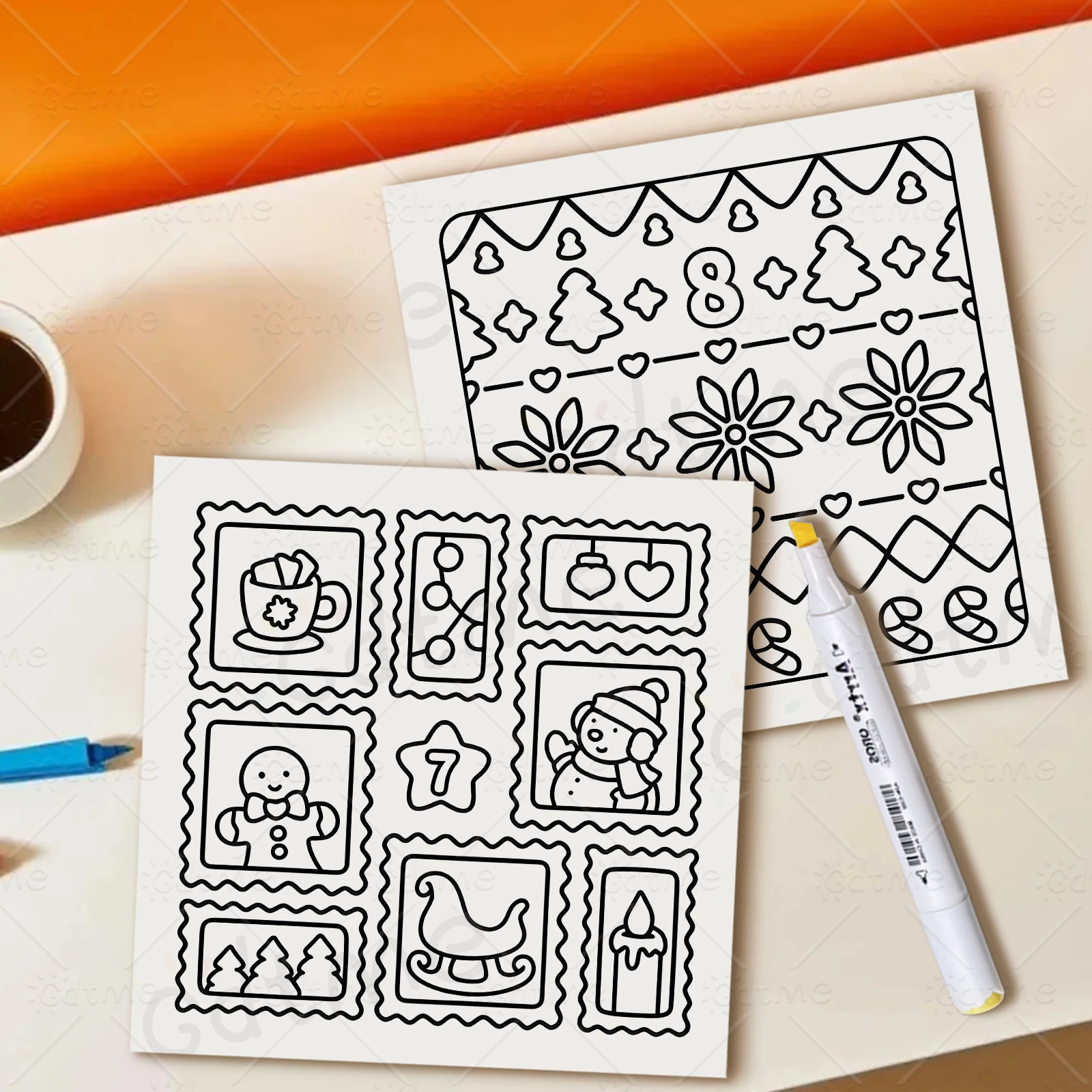 ОДЕЖДАЮЩИЙ КАЛЕНДАРЬНЫЙ РОЖДЕСТВЕННЫЙ Книжка-раскраска для взрослых Рождественская мультяшная тема Обучающая книга-каракули Студенты Детские подарки