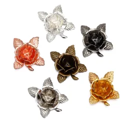 REGELIN Vintage Flowers Spacer Filigree Flower Charms Pendant Metal Jewerly Findings 10pcs 20mm for DIY Headwear Necklace