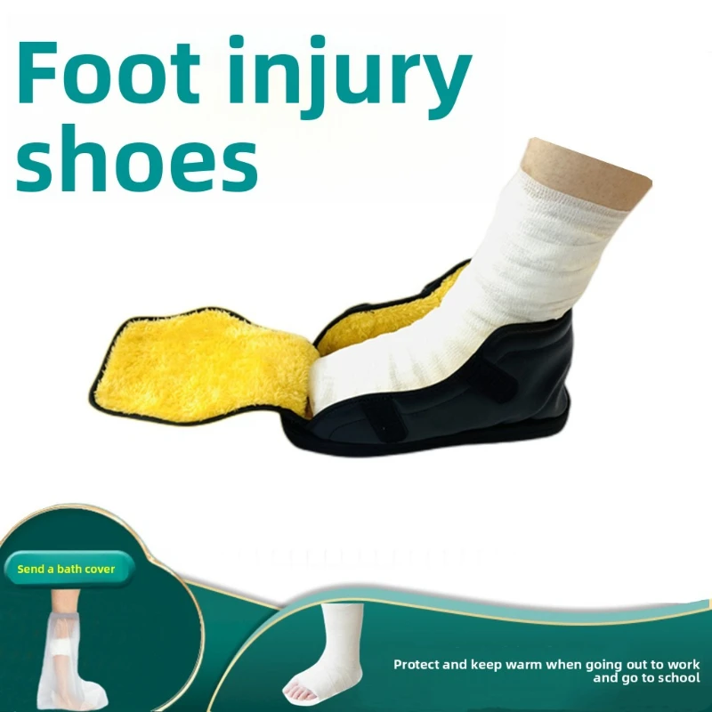 

1pcs Unisex Cast Shoe for Broken Foot - Breathable Medical Boot with Adjustable Straps (Left/Right Universal) Fracture Recovery