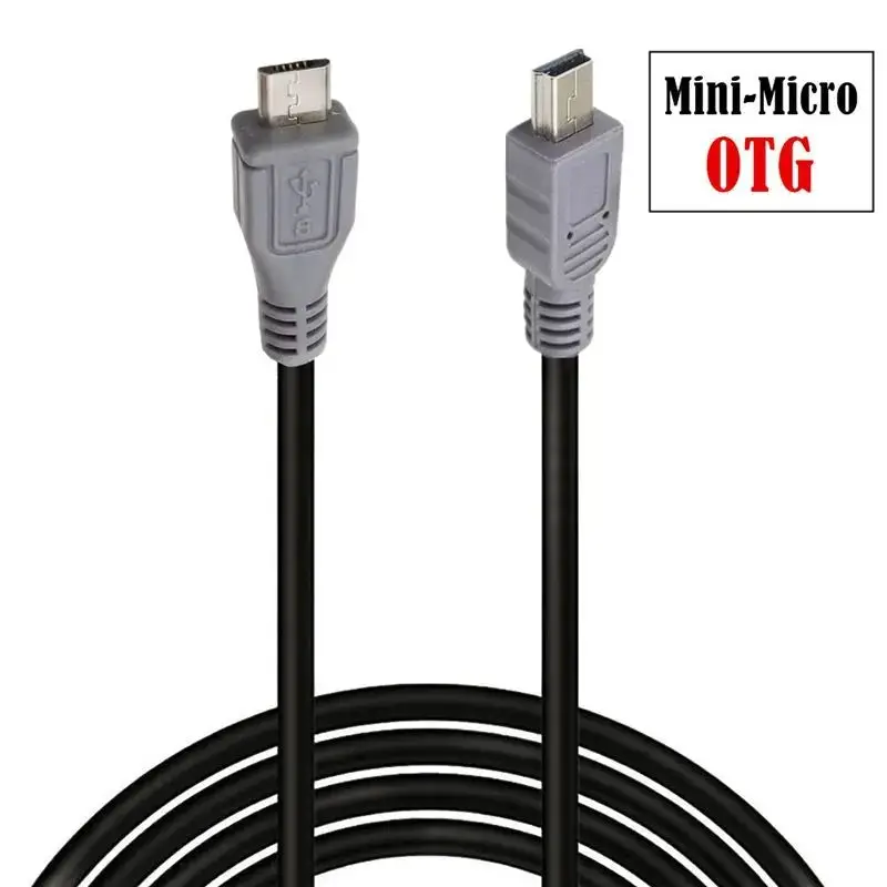 0.25m 1m OTG Data Cable Micro USB Mini USB OTG Male to Male Connection Cable Micro to Mini OTG Data Charging Connection Cable