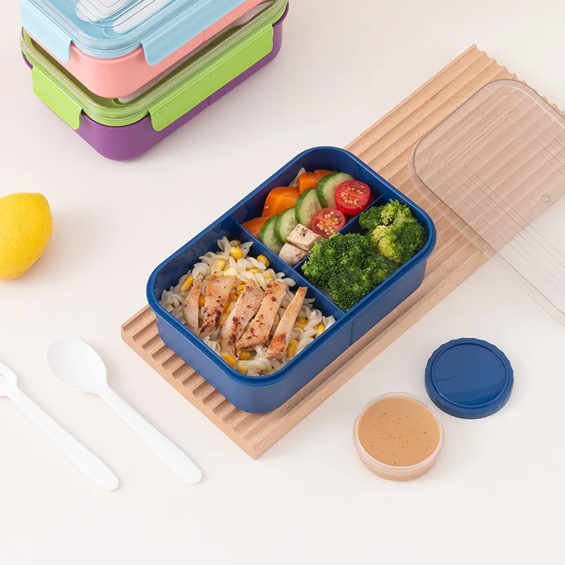 صندوق غداء Chiikawa مقصورة محمولة صندوق طعام فواكه حاوية طعام للميكروويف مع ملعقة شوكة كرتونية للنزهات حافظة طازجة هدايا #2