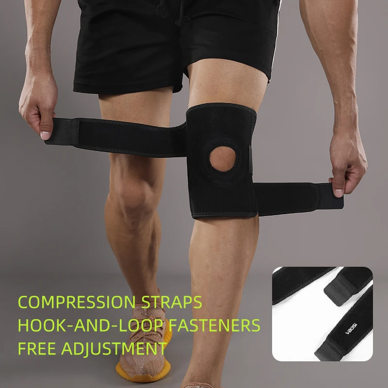 1 Piece Adjustable Neoprene Knee Support Patellar Stabilizer with PVC Bars