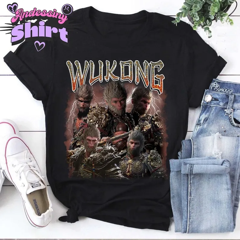 Black Myth WukongT-shirt, Journey To The West Game Shirt, Wukong Vintage Graphic Tee