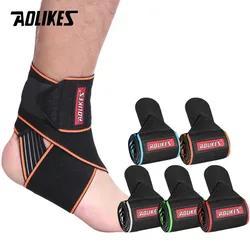 AOLIKES 1PCS Ankle Support,Adjustable Ankle Brace Breathable Nylon Material Super Elastic and Comfortable,Suitable for Sports