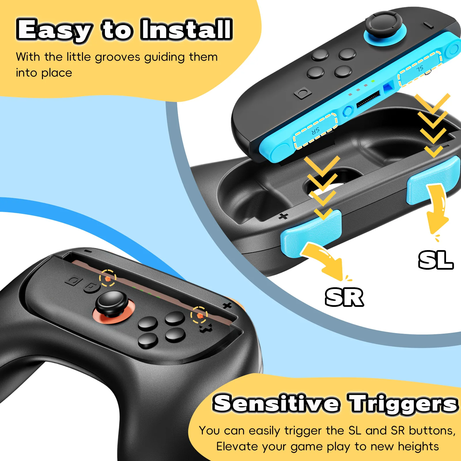 2 قطعة قبضة لنينتندو سويتش 2 JoyCon قبضة تحكم حامل اليسار اليمين المقود قبضة ل نينتندو سويتش 2 اكسسوارات