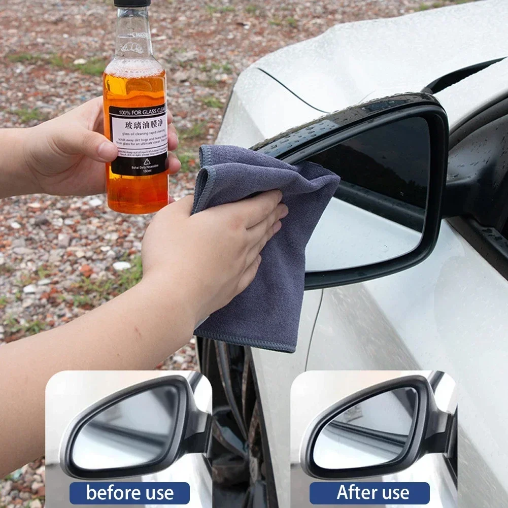 2Pcs 150ml Auto Front Windshield Polishing Oil Film Cleaning Liquid Car Window Oil Film Dirt Removal Tool Clean Car Detailing