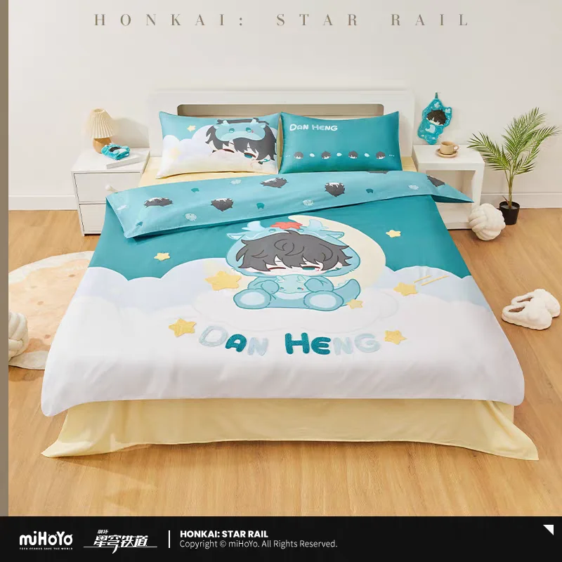 

Предзаказ: Официальный оригинальный комплект постельного белья miHoYo Honkai Star Rail (4 предмета) для мужского общежития, серия Chibi, домашний декор, косплей DANHENG